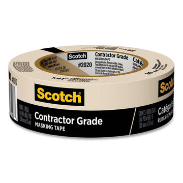 Scotch® Contractor Grade Masking Tape, 3" Core, 1.41" X 60 Yds, Tan freeshipping - TVN Wholesale